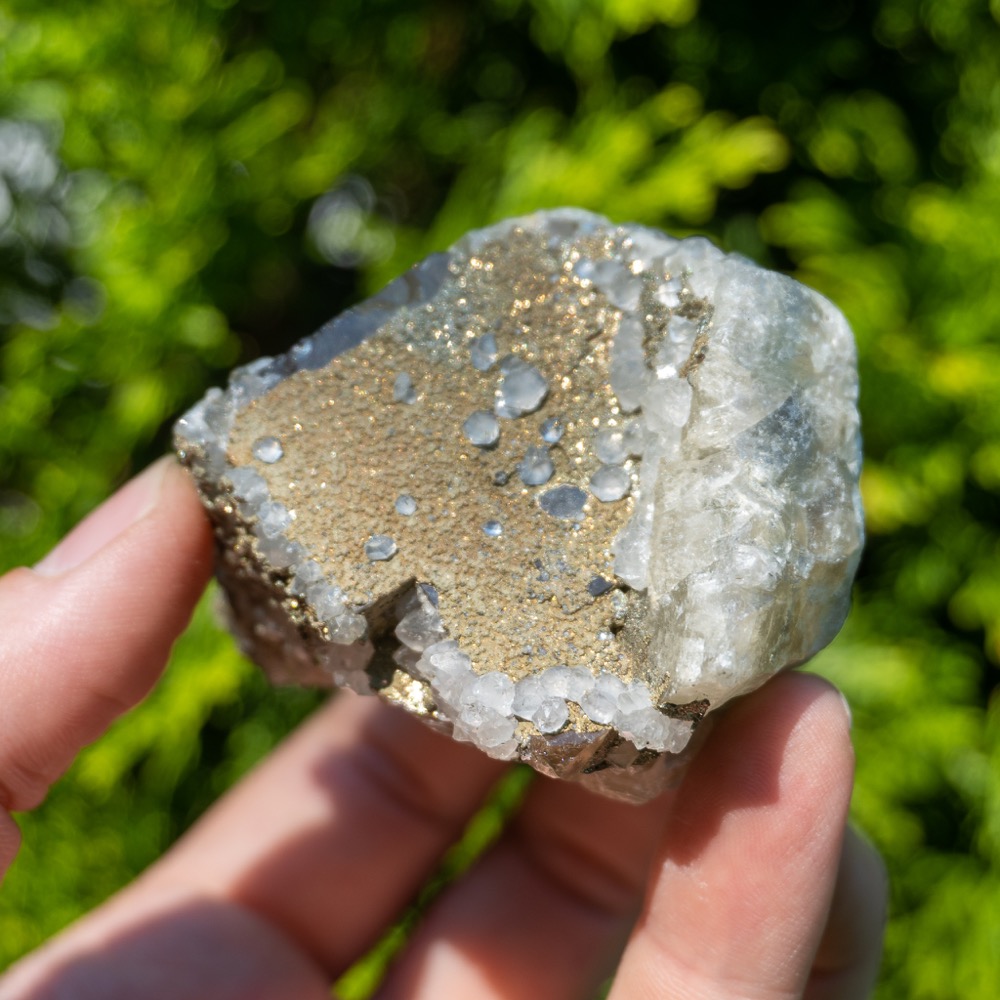 Medium Fluorite with Druzy Quartz and Pyrite #7