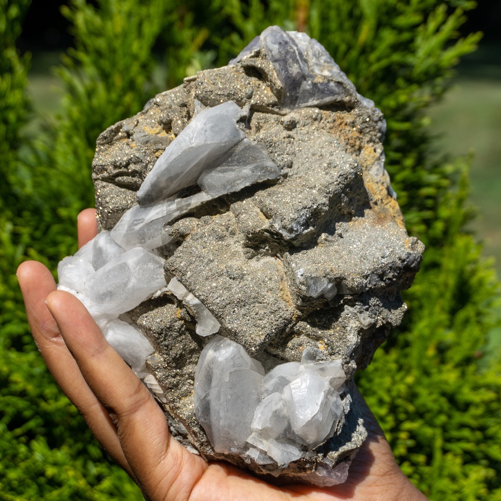 Large Pyrite over Fluorite #3