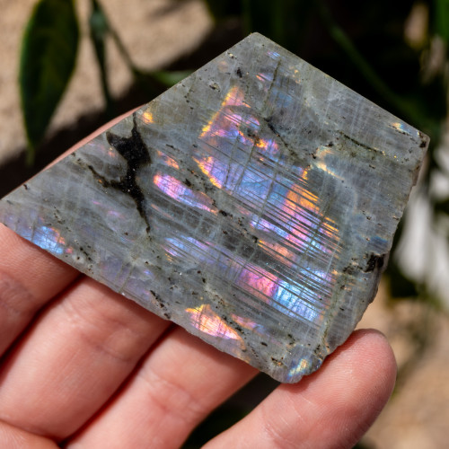 Purple Labradorite Half Polished #9