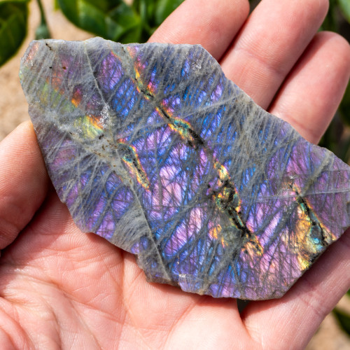 Purple Labradorite Half Polished #7