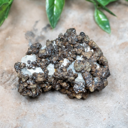 Raw Garnet On Calcite #2