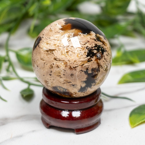 Indonesian Blue Amber Sphere #3