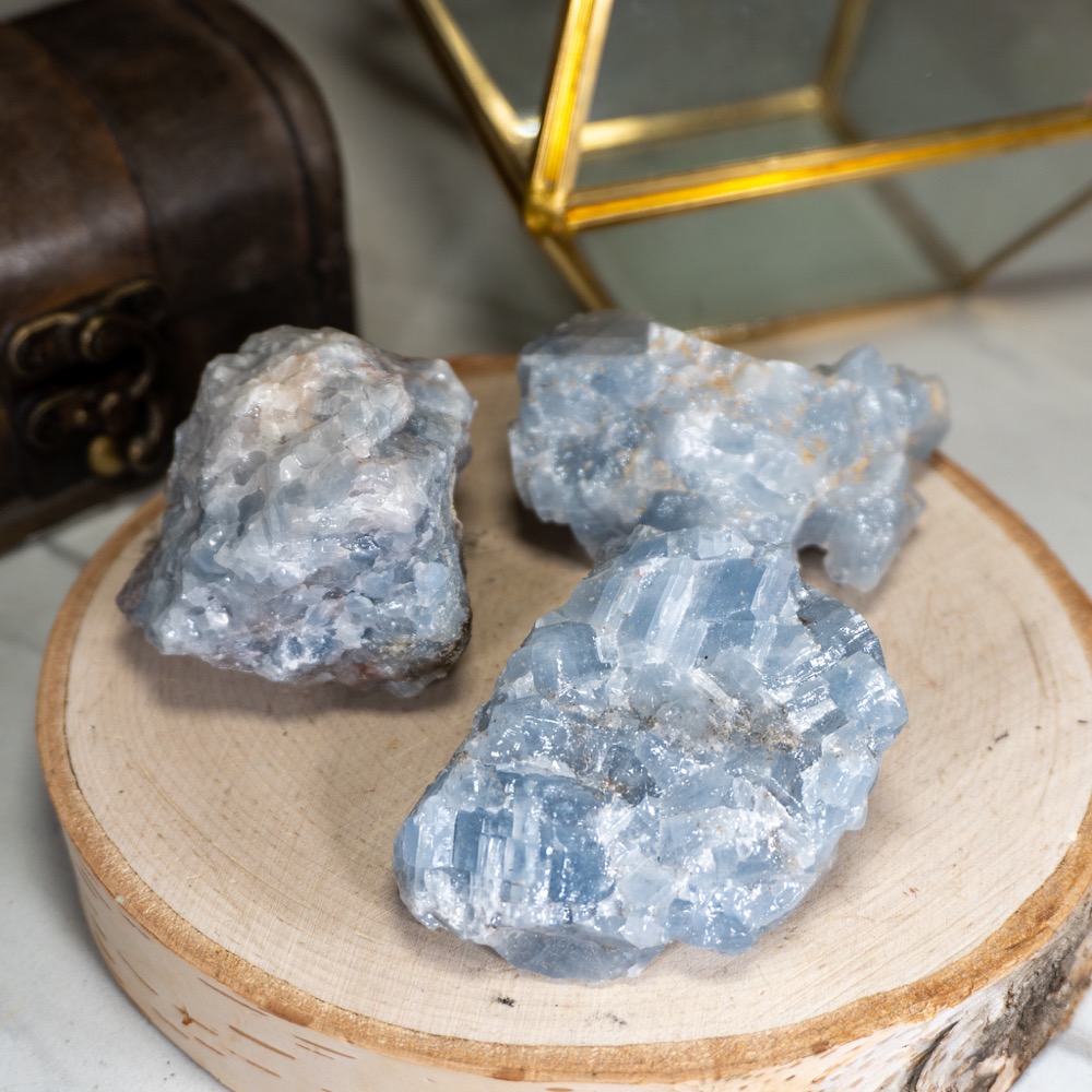 Small Raw Blue Calcite