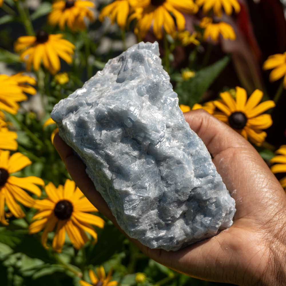 Large Raw Blue Calcite