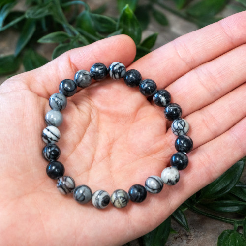 Spider Web Jasper Bracelet 8mm