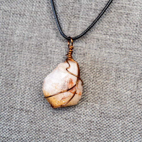 Heat Treated Citrine Wire Wrap #1