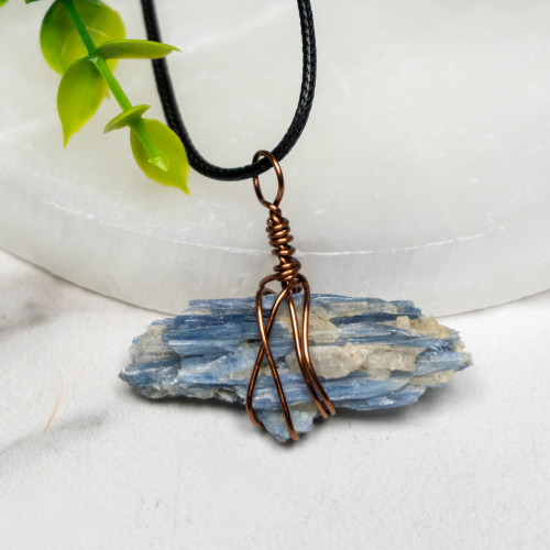 Raw Blue Kyanite Wire Wrap #1