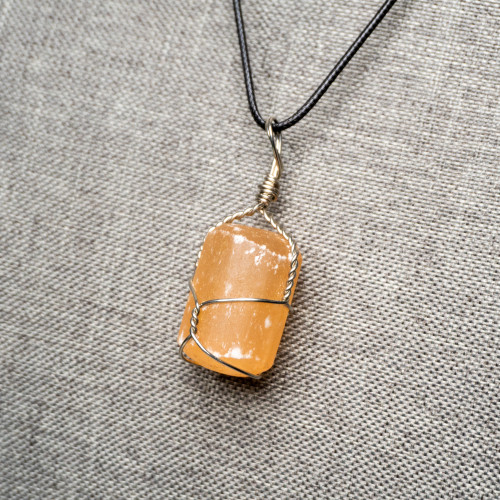 Orange Selenite Wire Wrap #3