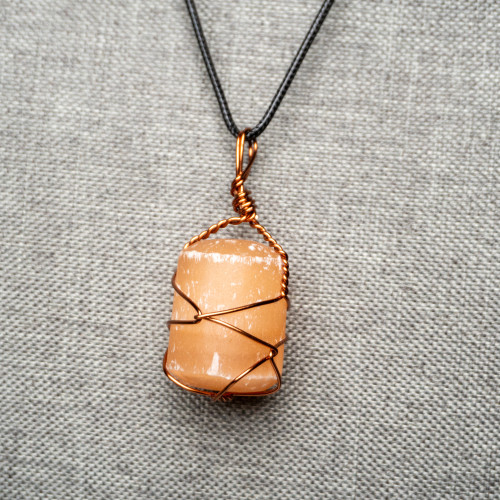 Orange Selenite Wire Wrap #1