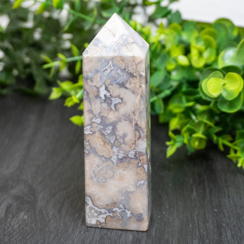 Blue Flower Agate Tower #2