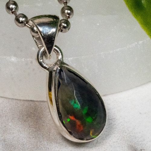 Black Ethiopian Opal Necklace #2