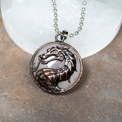 Rose Quartz Dragon Necklace Random