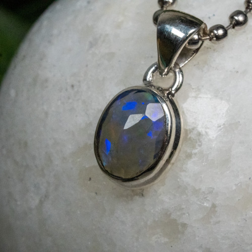 Black Ethiopian Opal Necklace #5