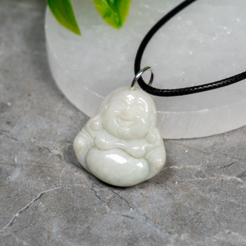Jade Happy Buddha Necklace