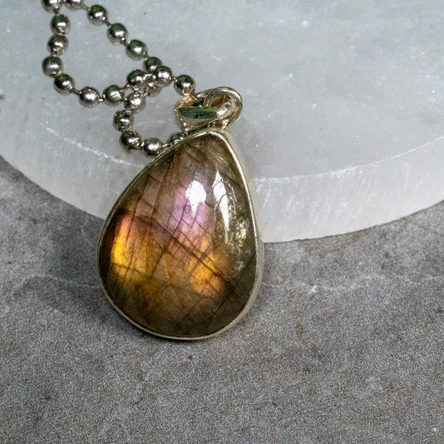 Purple Labradorite Necklace #1