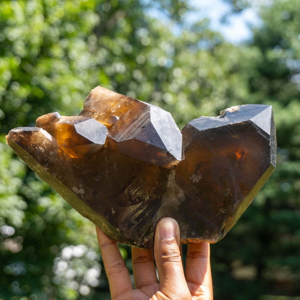 Citrine &amp; Smoky Quartz Japan Law Twin Family The Crystal