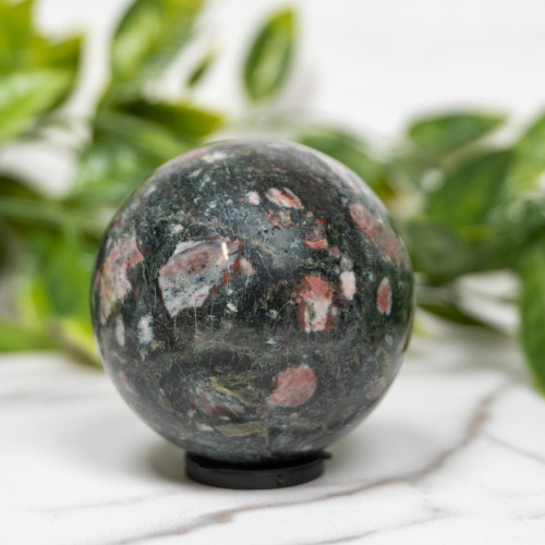 Plum Blossom Jasper Sphere #2