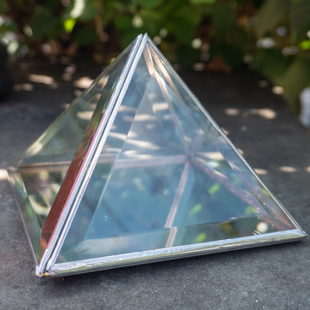 Large Silver Crystal Charging Pyramid The Crystal Council