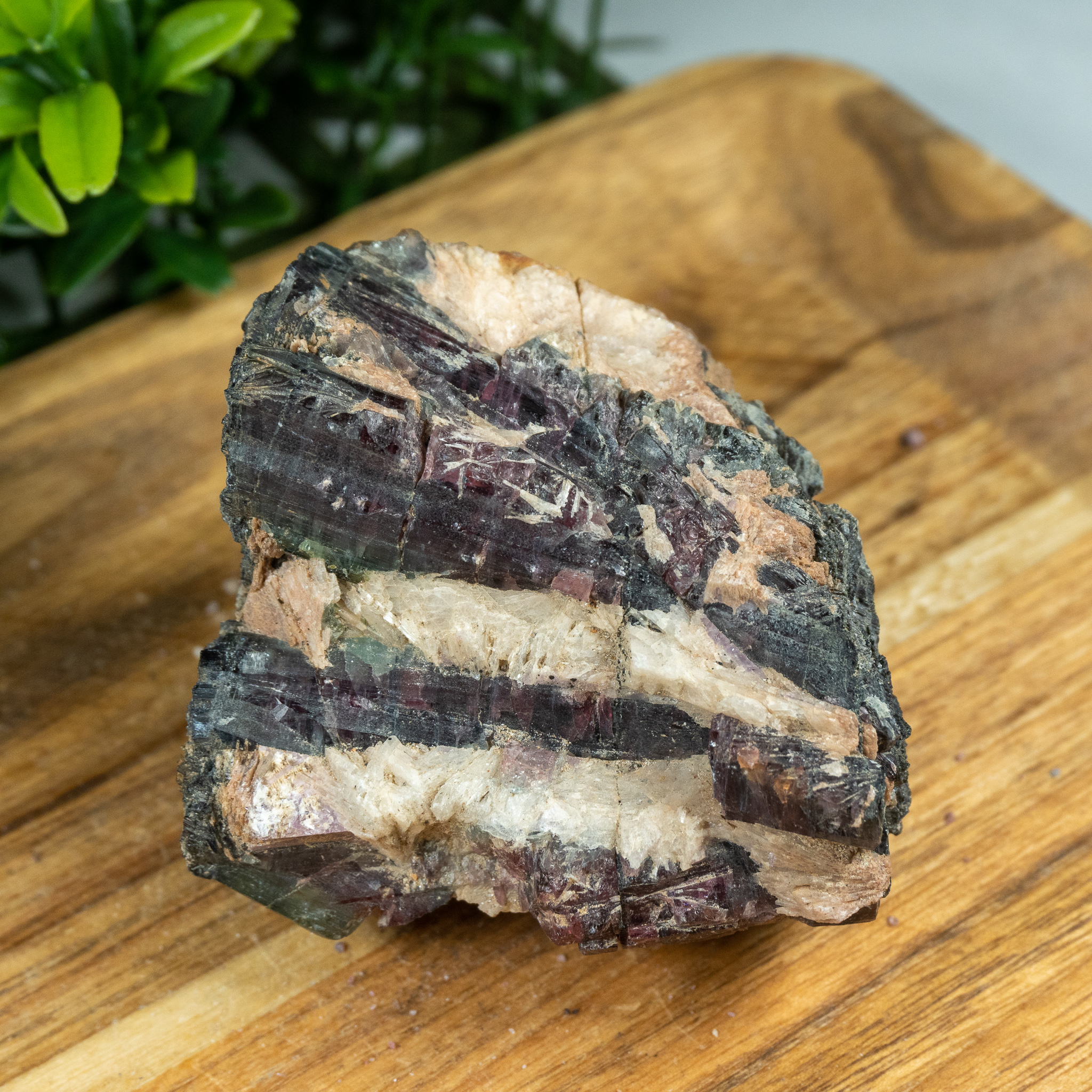 Medium Watermelon Tourmaline on Albite #4