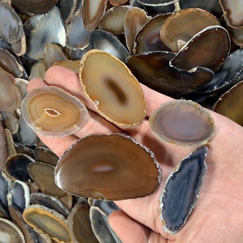Polished Banded Agate Slice