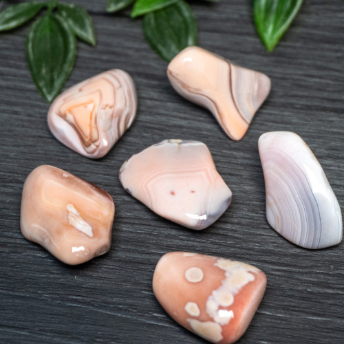 Pink Botswana Agate Tumbled