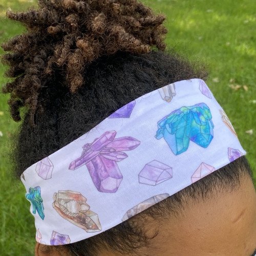 Multicolored Quartz Crystal Headband