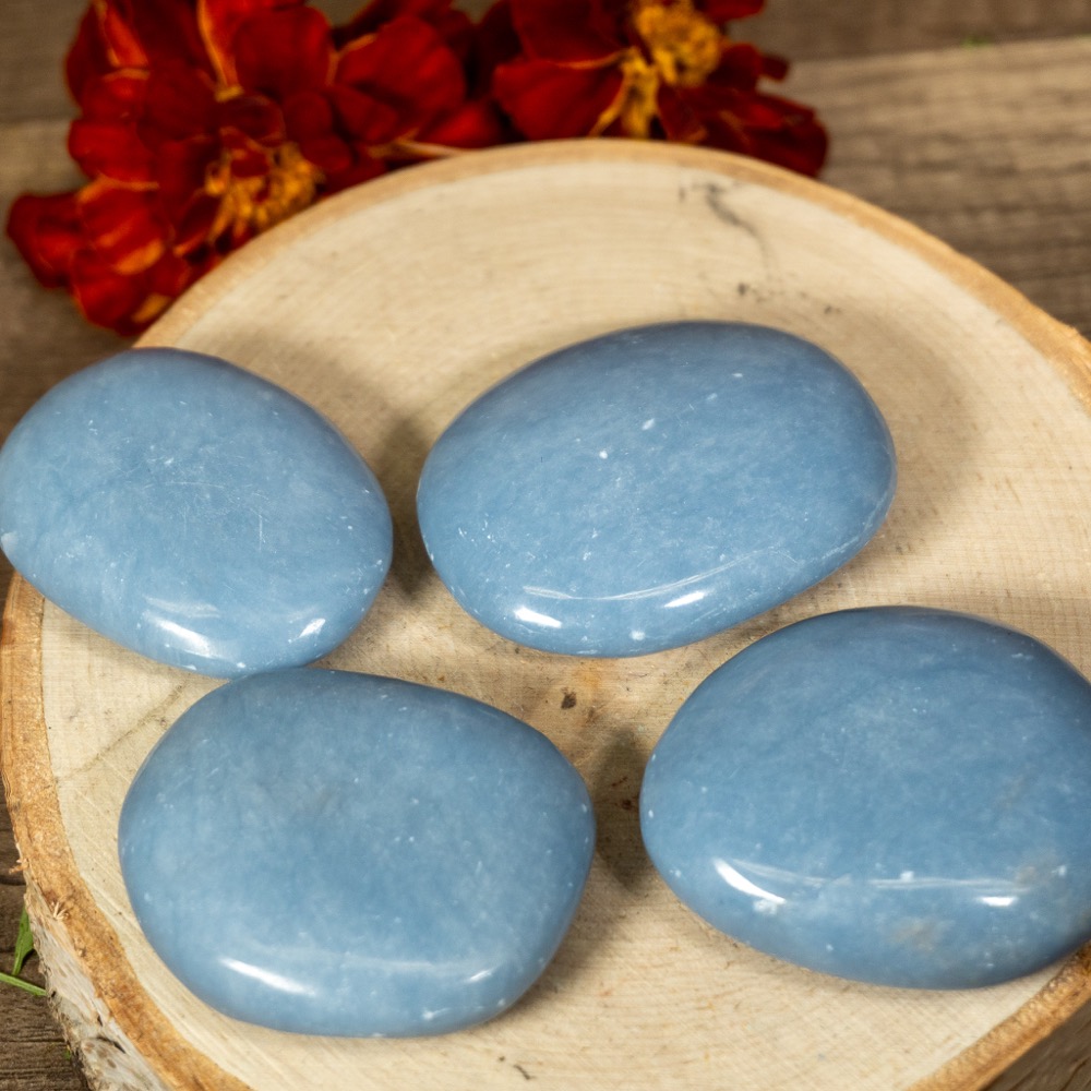 Angelite Palm Stone