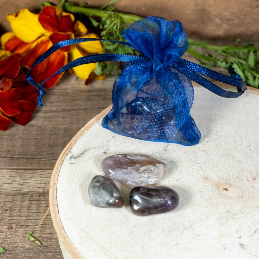 Low Grade Tumbled Super 7 Satchel