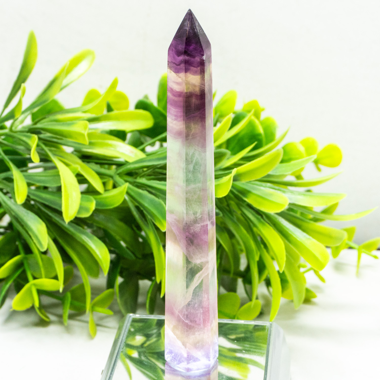 Medium Rainbow Fluorite Tower #7 - The Crystal Council