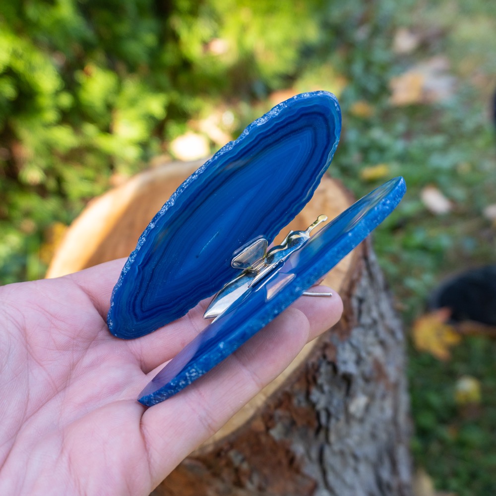 Blue Agate Butterfly