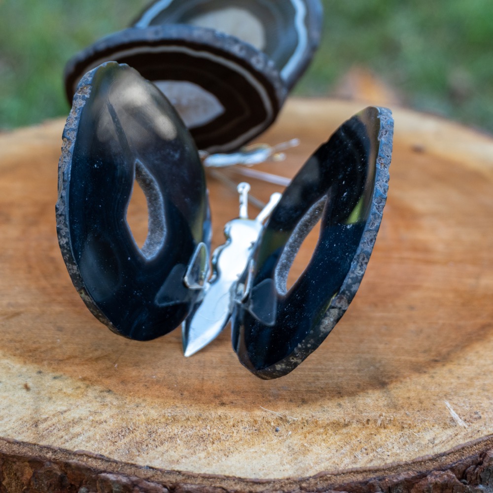 Black Agate Butterfly