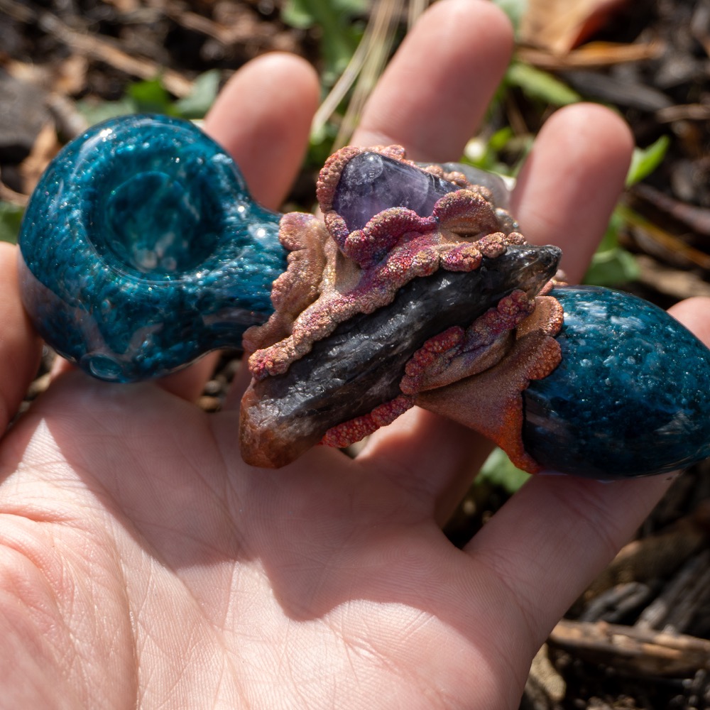 Double Super 7 and Amethyst Smoking Bowl