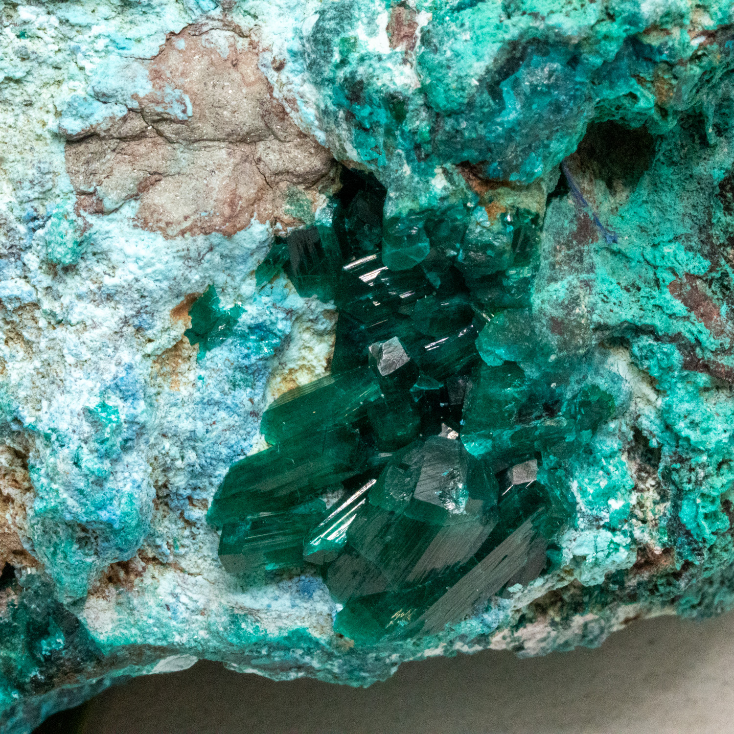 Dioptase with Chrysocolla #17