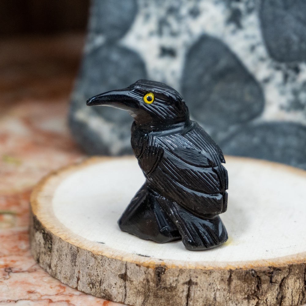 Small Black Onyx Raven