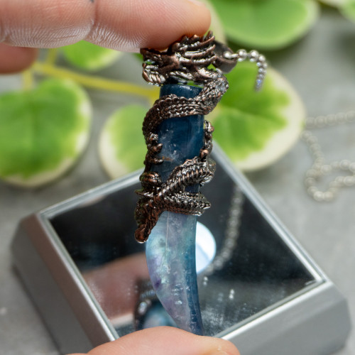 Fluorite Dragon Necklace #5