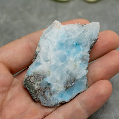Half Polished Larimar #9