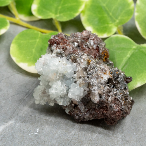 White Hemimorphite on Grey Barite #1