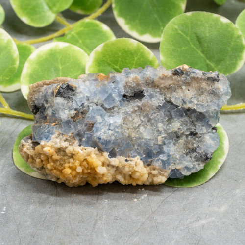 Blue Fluorite with Galena and Quartz #1