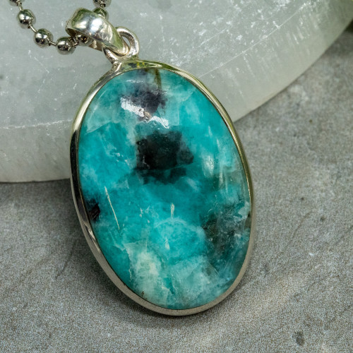 Amazonite with Black Tourmaline Necklace #2