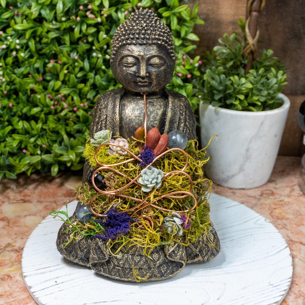 Crystal Buddha #2 with Fluorite