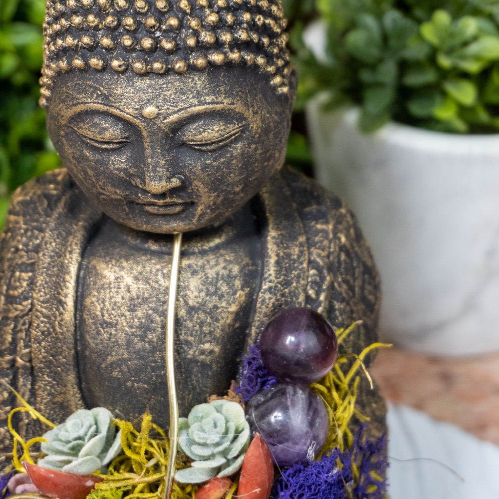 Crystal Buddha #3 with Fluorite