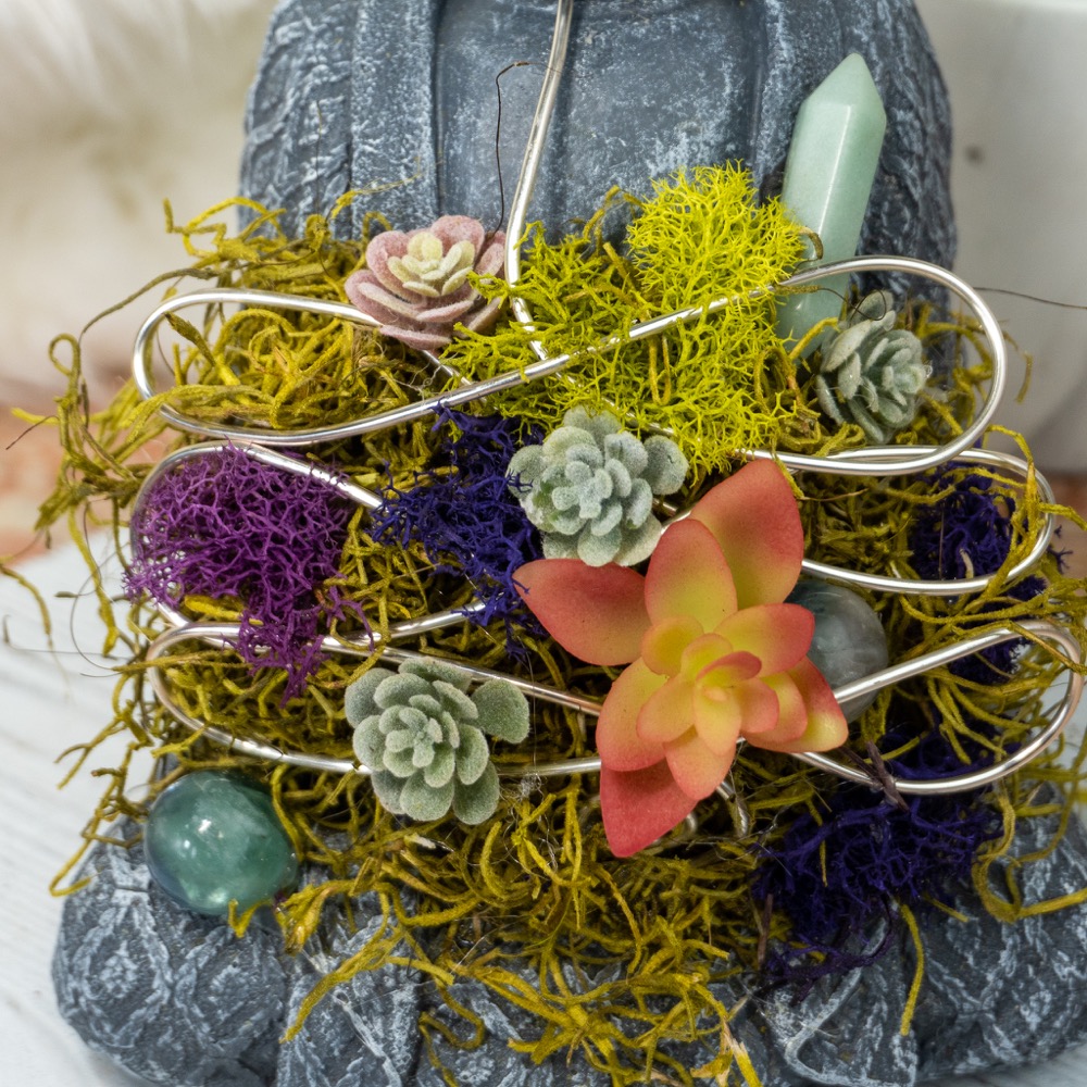 Crystal Buddha #7 with Fluorite and Green Aventurine