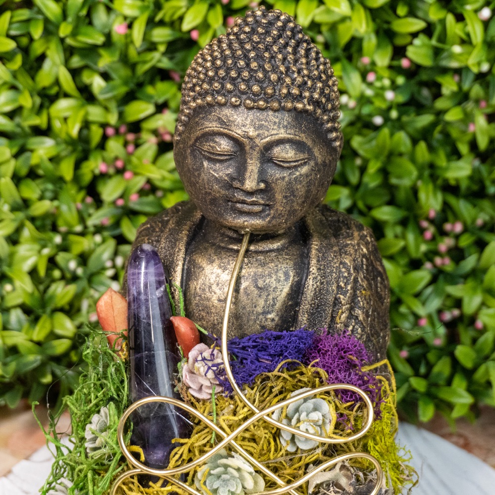 Crystal Buddha 11 with Fluorite The Crystal Council