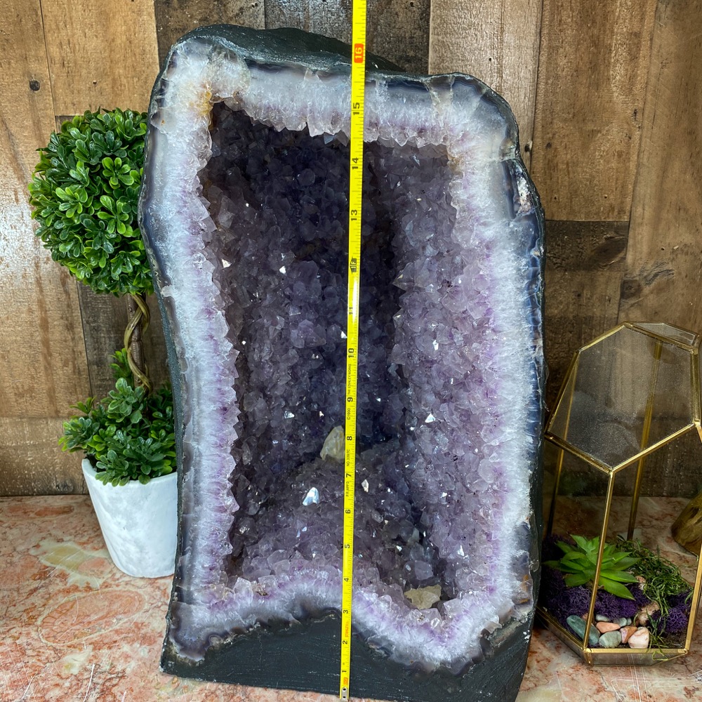 Medium Amethyst Cathedral with Calcite