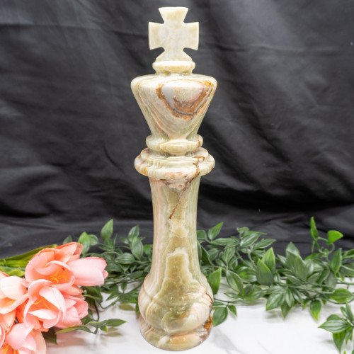 XL Green Onyx King Chess Piece