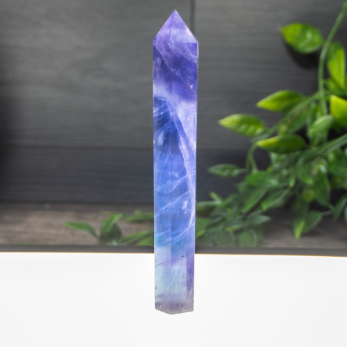 Purple &amp; Blue Fluorite XL Tower #4