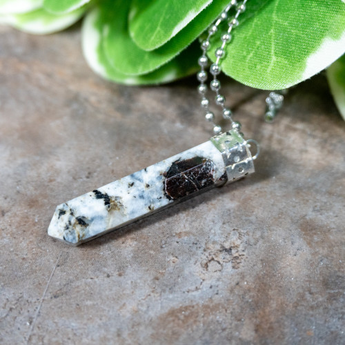 Blue Jay Sapphire and Garnet Pendant #4