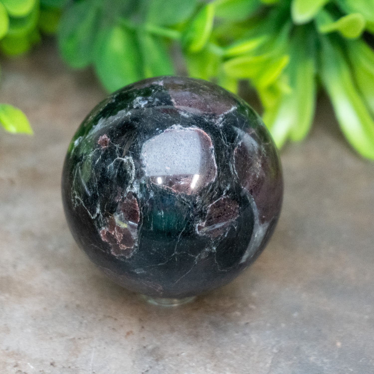 Garnet in Arfvedsonite Sphere #4