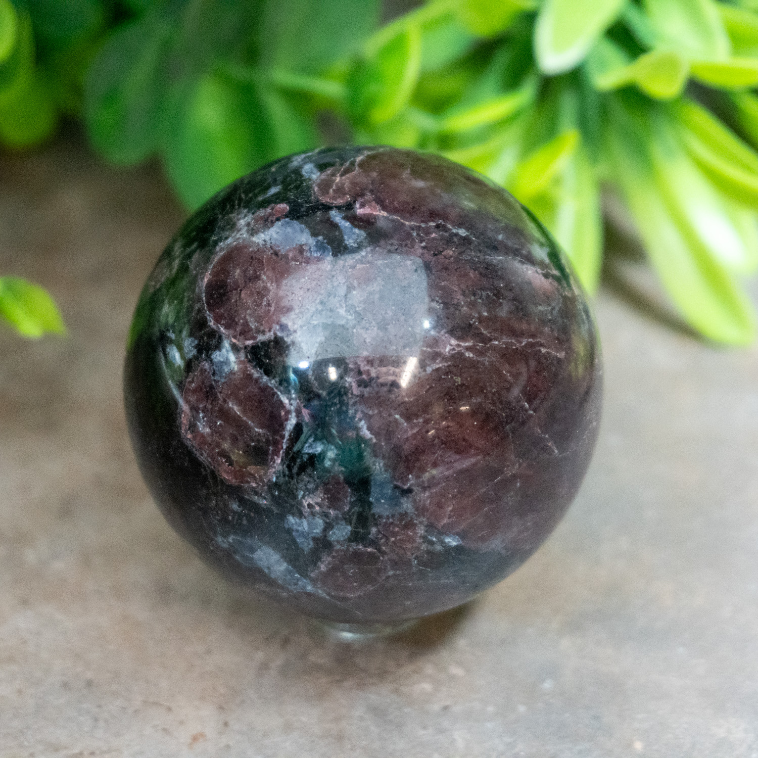 Garnet in Arfvedsonite Sphere #2