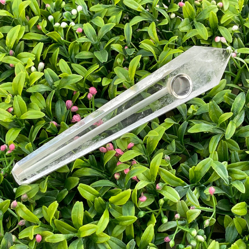 Long Quartz Smoking Bowl The Crystal Council